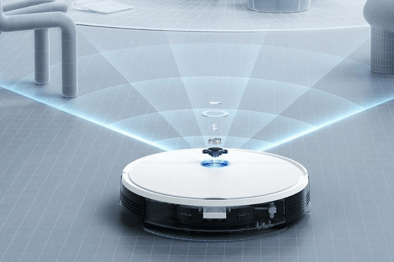 Показан принцип действия навигационного метода VSLAM.